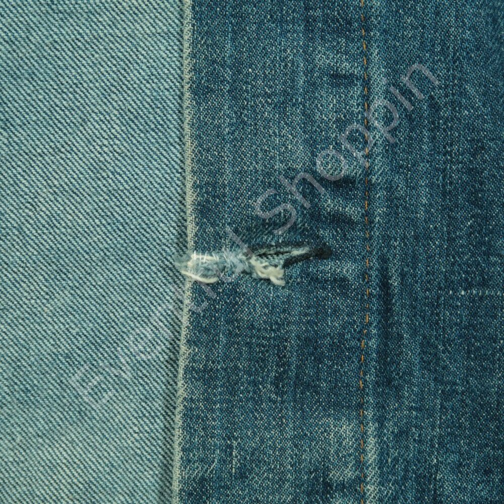 Vintage Levis Type 3 Trucker Jacket Mens M Blue Big E Worn Thrashed 1960s III - Picture 8 of 9